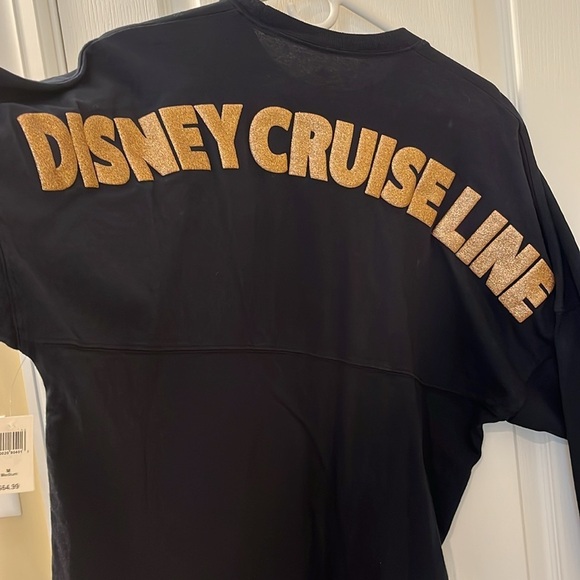 🆕 Disney Cruiseline Jersey Gold Glitter Puffed Graphics Size M - Picture 5 of 13